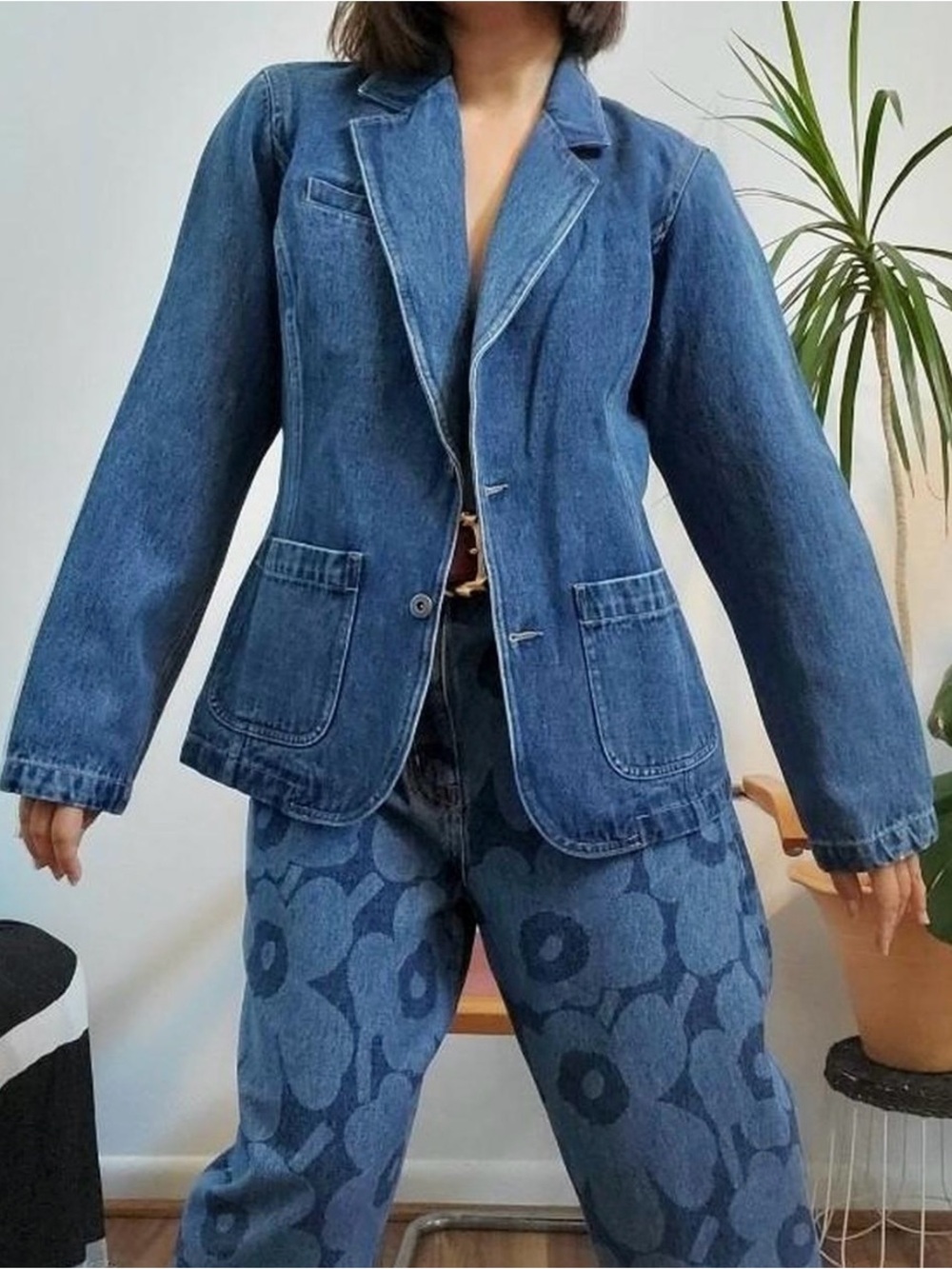 Liz Claiborne Blue Denim Blazer Jacket - Picture 3 of 6